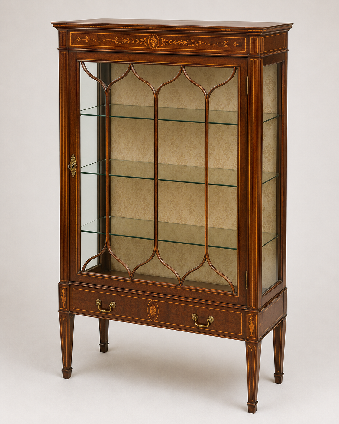 Edwardian Inlaid Display Cabinet