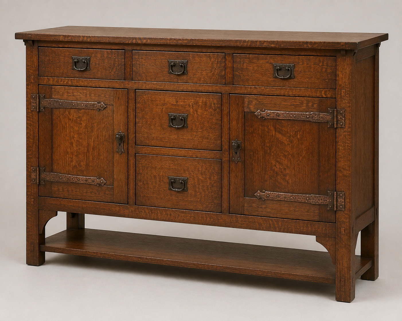 Arts and Crafts Oak Sideboard